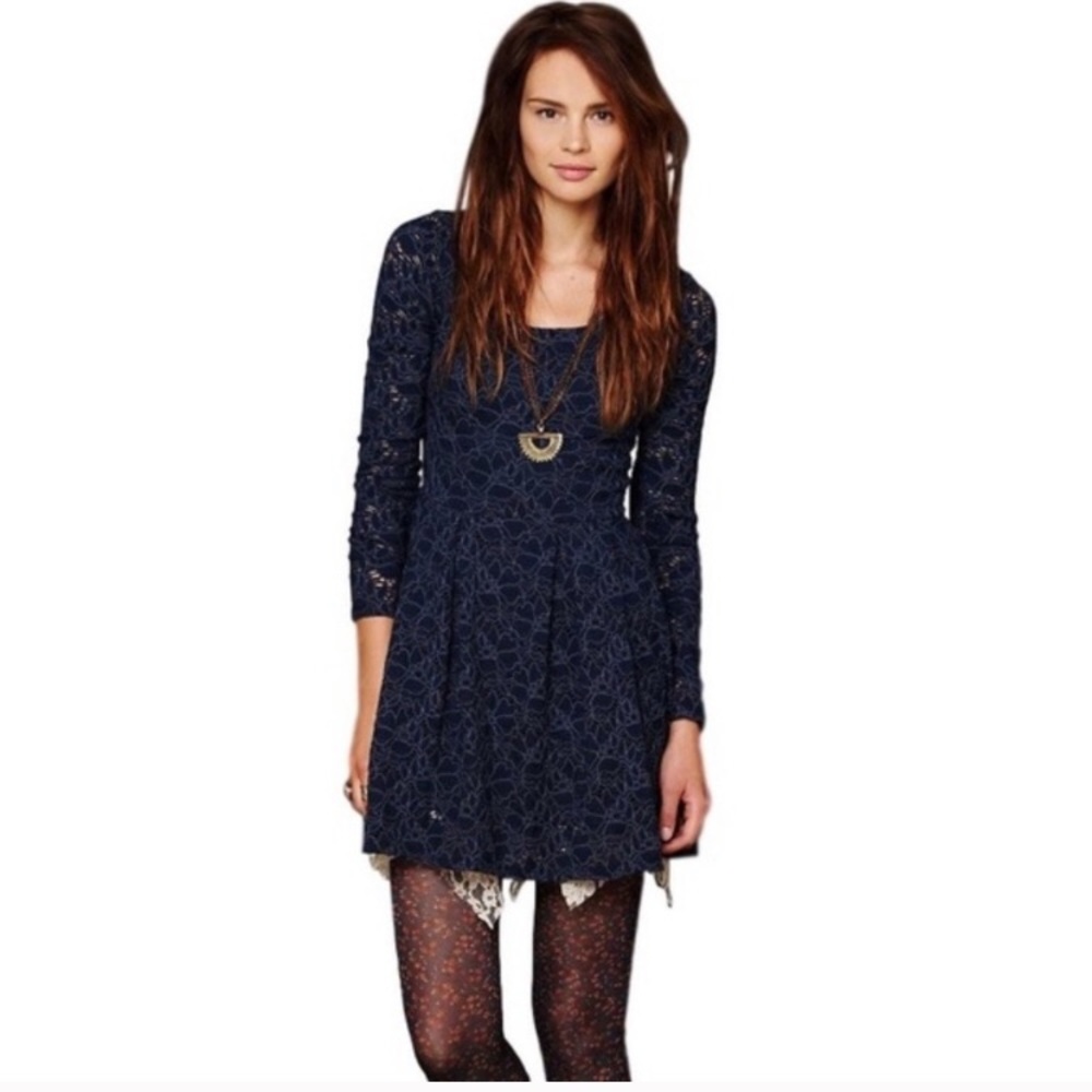 Free People Garden Party Lace Skater Dress